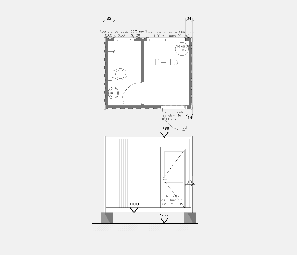 Oficina con baño - D-13
